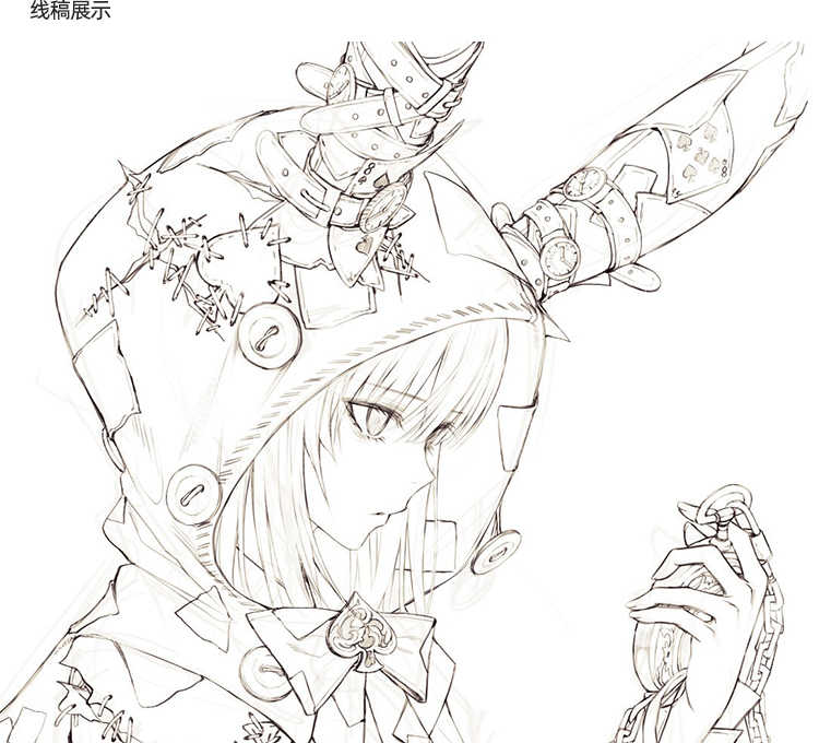 P站画师WANKE插画CG视频教程作品集线稿PSD源文件美术素材原画集