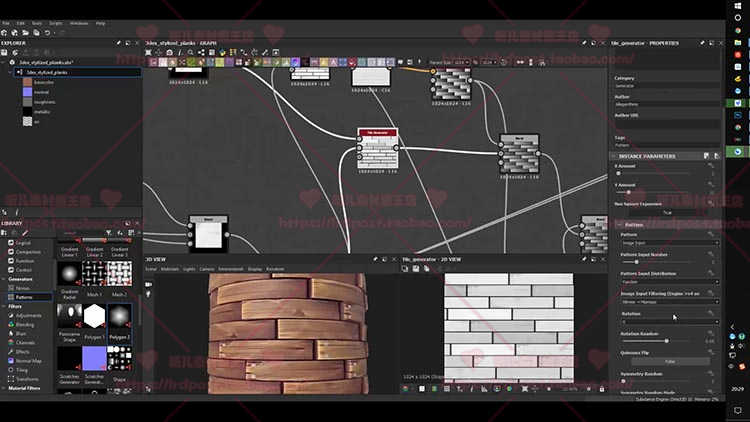 Substance Designer SD 次世代风格化卡通智能材质球视频教程vol3