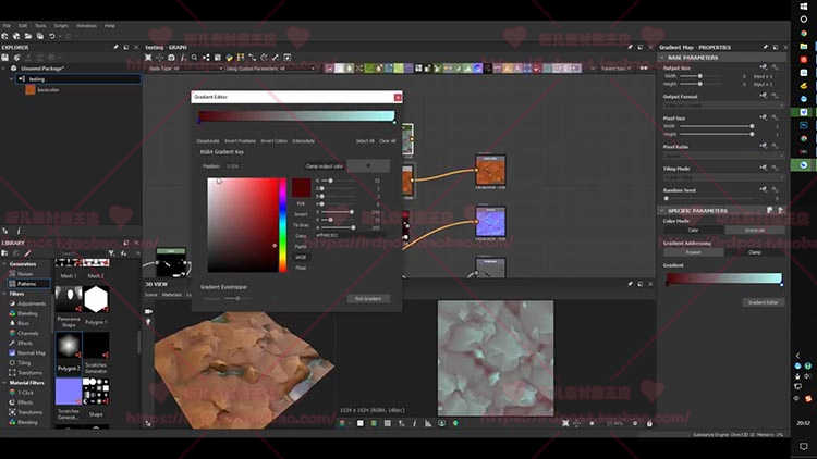 Substance Designer SD 次世代风格化卡通智能材质球视频教程vol3