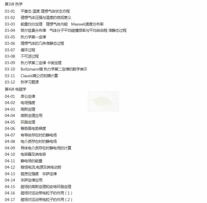 国防科大 李承祖 大学物理学 视频教程讲解 PPT教学课件