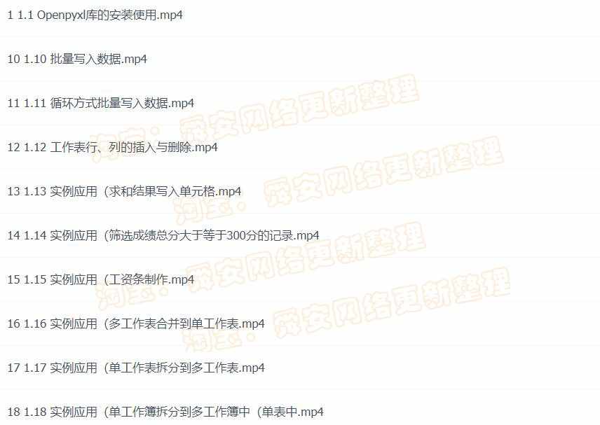 用Python处理Excel数据 曾贤志 用openpyxl处理 视频教程网盘课程
