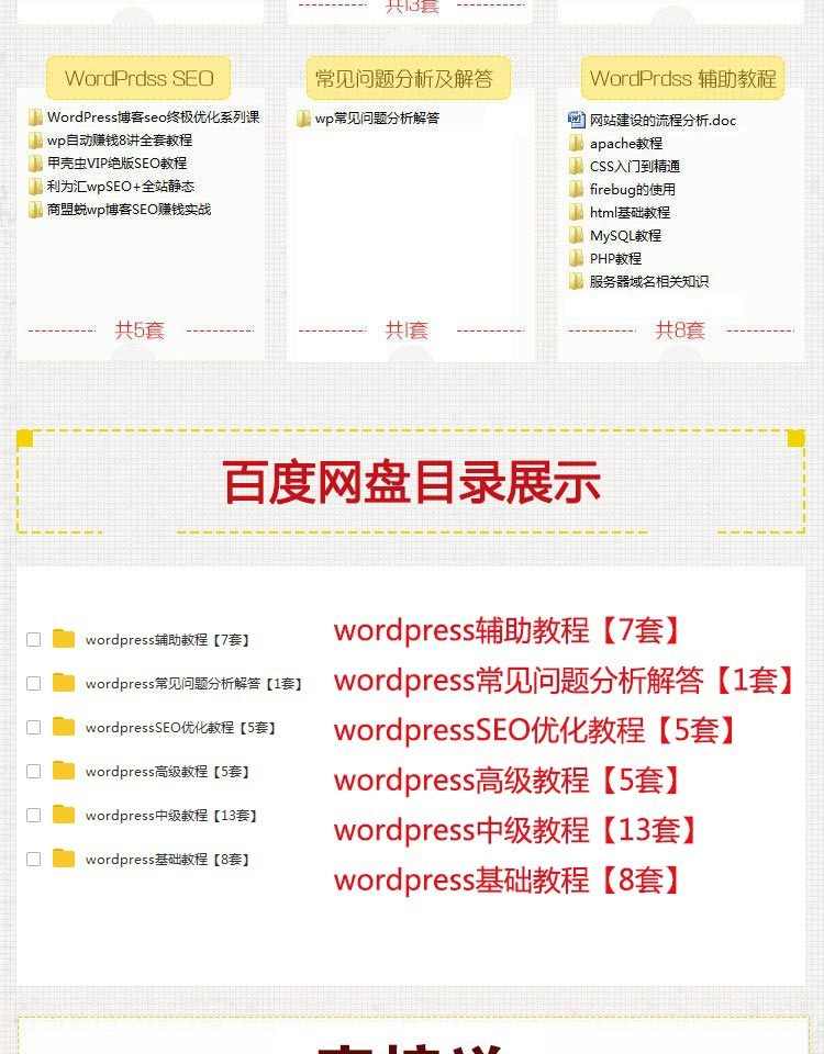 wordpress教程零基础建站初中高自学视频新手仿站做SEO优化赠主题