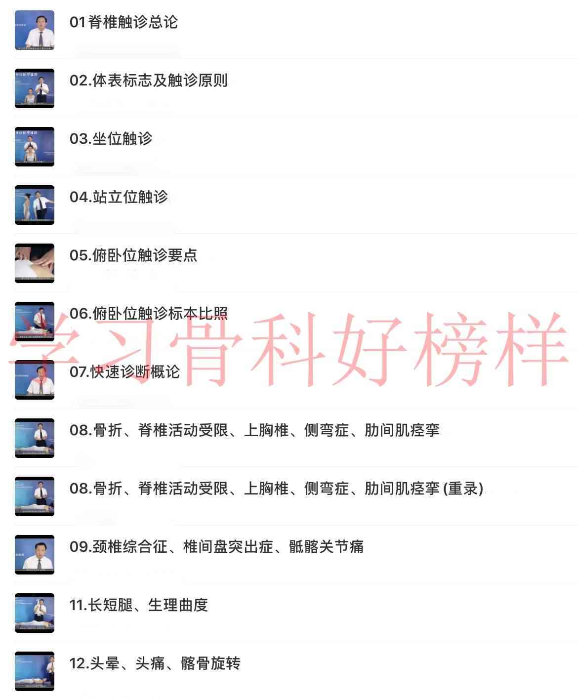 2020美式整脊董安立自学视频教程中医正骨脊柱椎手法推拿康复合集