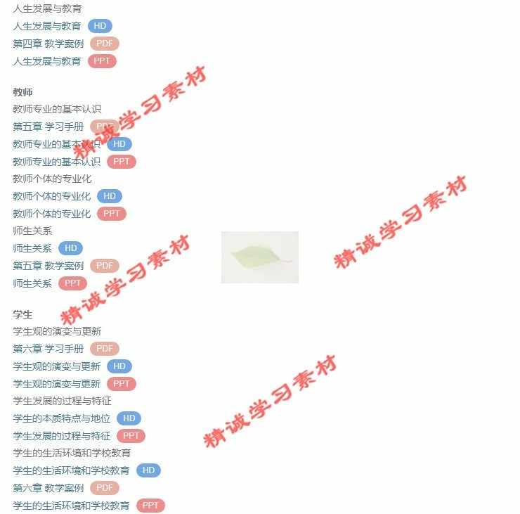 安徽师范 叶澜版 教育学原理概论 视频教程讲解 PPT教学课件