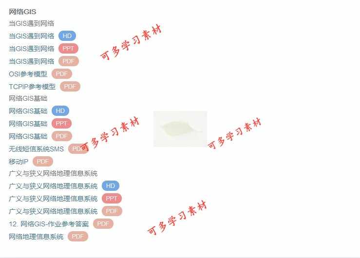 南京师范 汤国安 地理信息系统 视频教程 PPT教学课件 学习资料