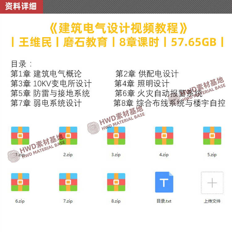 筑龙高级讲师王维民讲解建筑电气设计教程 磨石教育 自学视频教程