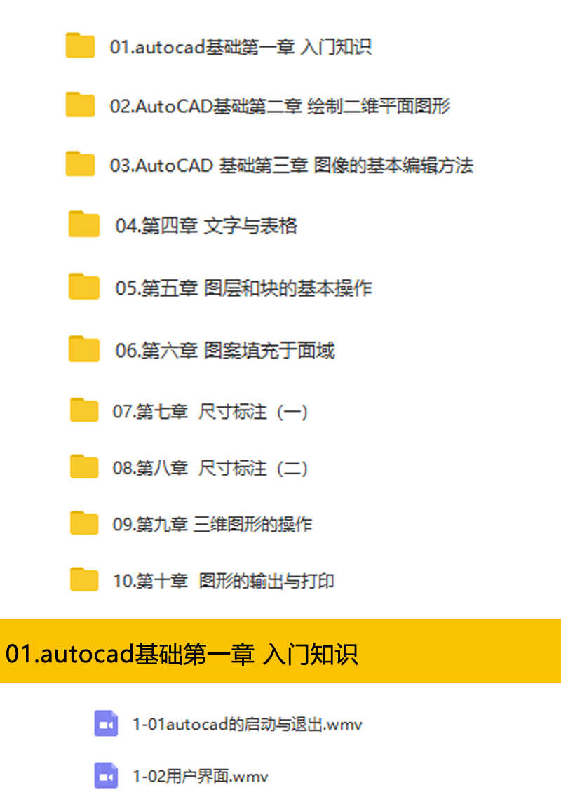 CAD2014视频教程零基础到精通工程制图建筑入门家装设计室内设计