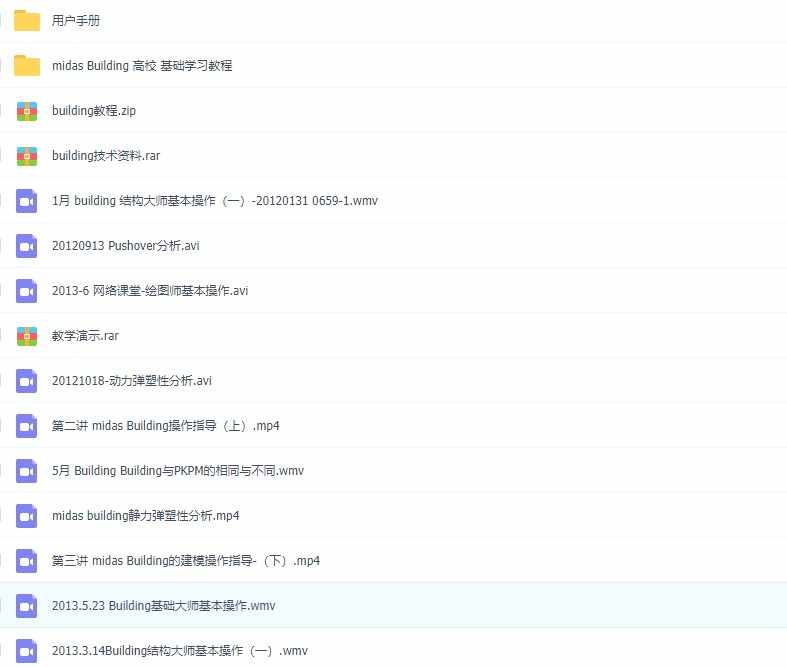 迈达斯MIDAS软件GEN/CIVIL/GTS/FEA全套视频教程结构桥梁专业课程