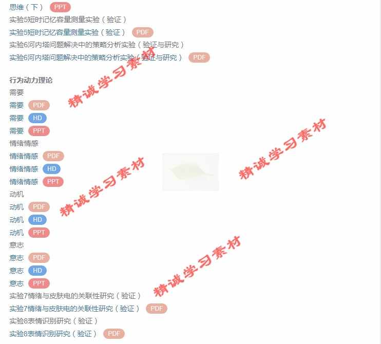 安徽师范 姚本先版 心理学 PPT教学课件 视频教程讲解 学习资料