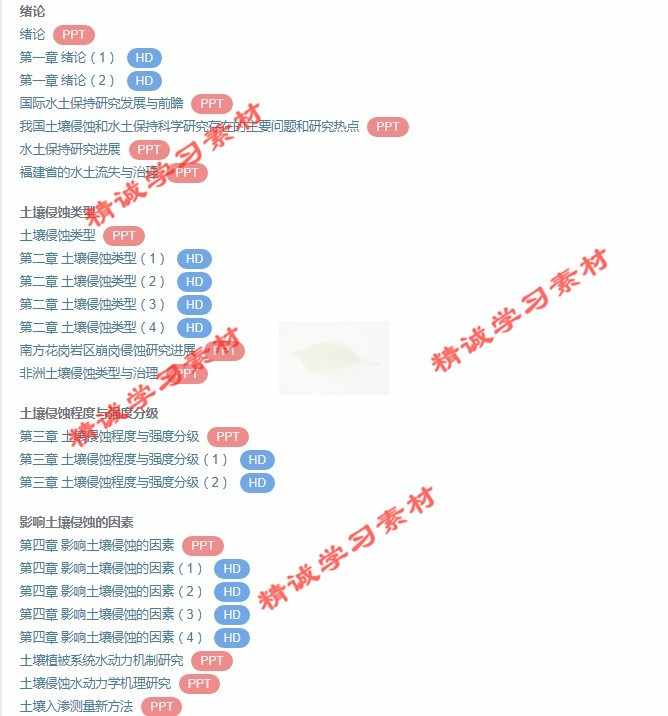 福建农林 吴发启版 水土保持学 PPT教学课件视频教程讲解学习资料 - 宋马