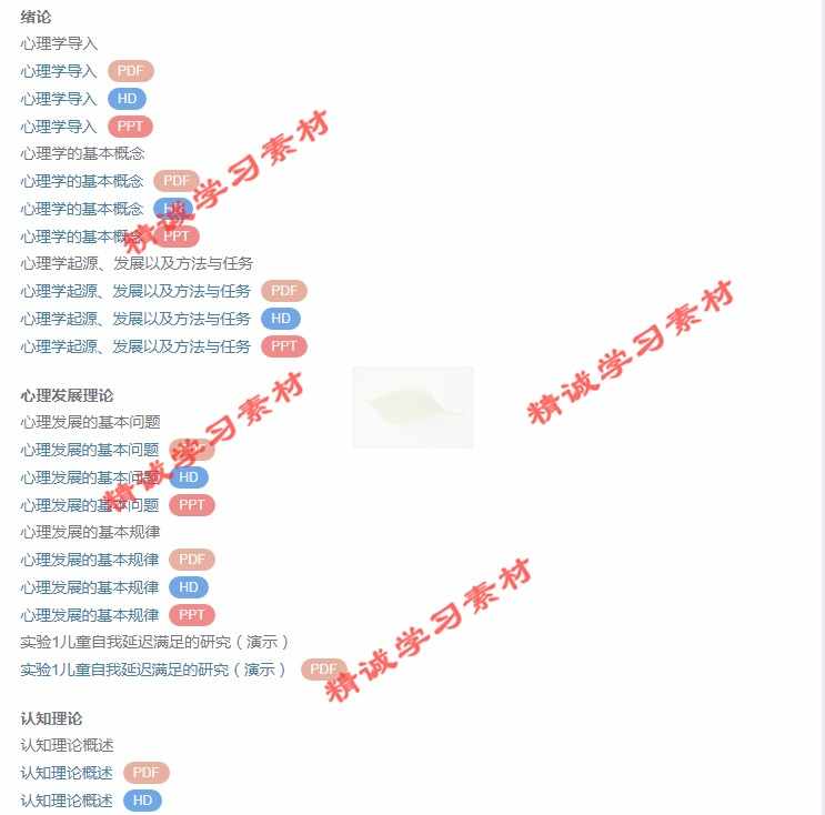 安徽师范 姚本先版 心理学 PPT教学课件 视频教程讲解 学习资料
