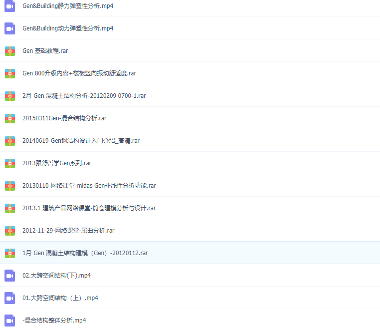 迈达斯MIDAS软件GEN/CIVIL/GTS/FEA全套视频教程结构桥梁专业课程