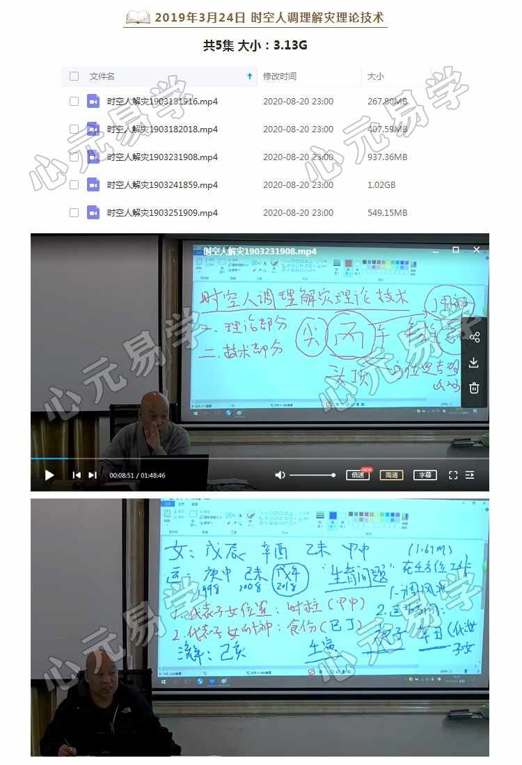 吕文艺风水八字命理培训面授视频教程吕氏风水时空人学习资料合集