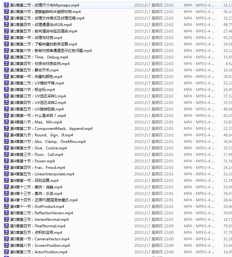 UE4面向美术的3D数学材质核心原理教学零基础入门UE4游戏视频教程