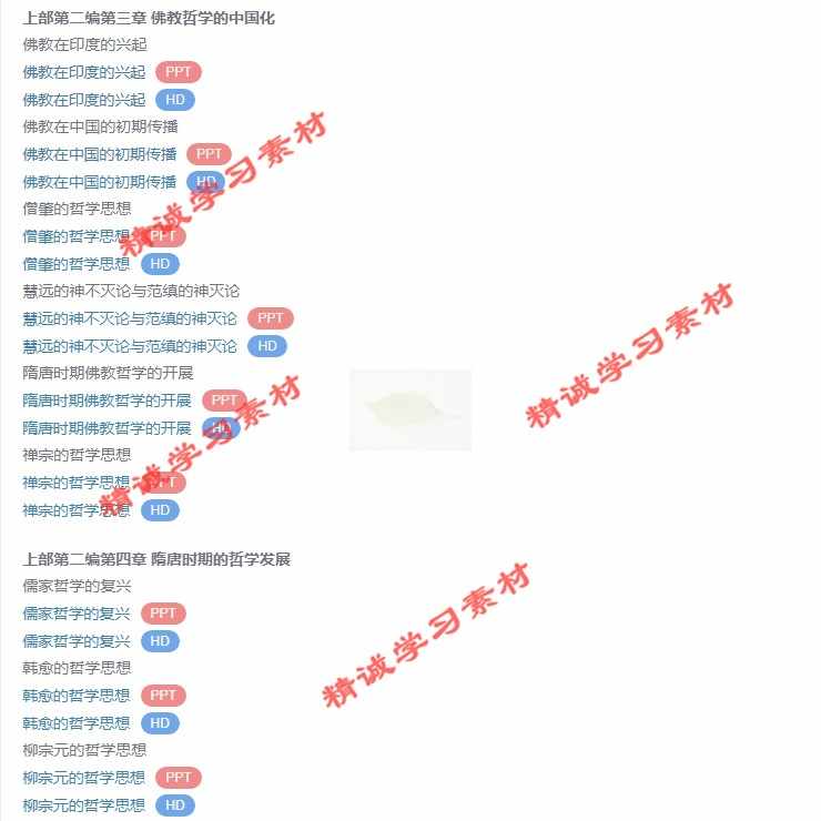 武大 李维武 中国哲学史 PPT教学课件 视频教程讲解 学习资料