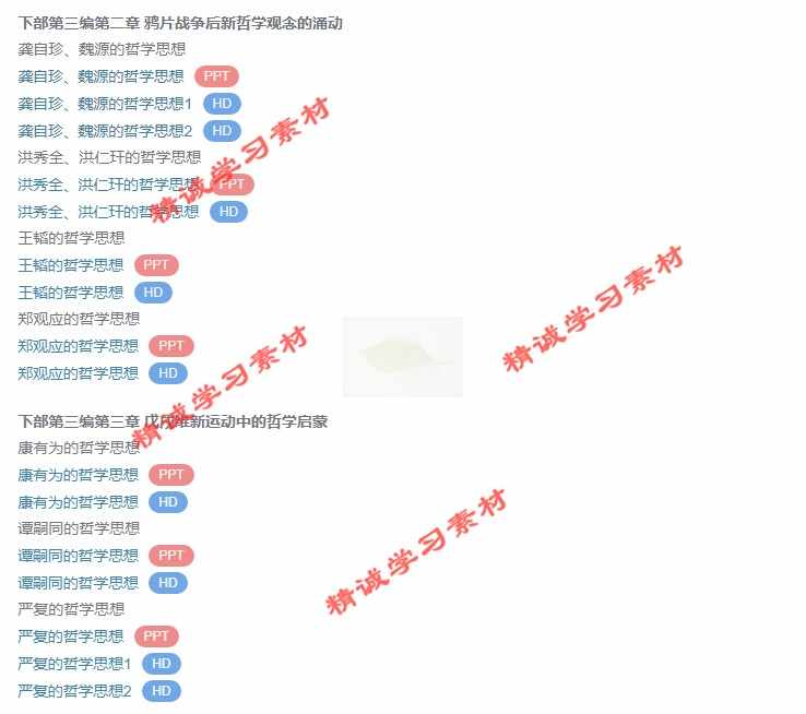 武大 李维武 中国哲学史 PPT教学课件 视频教程讲解 学习资料