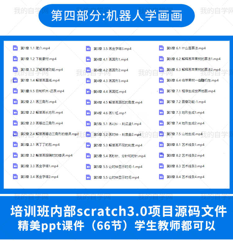python少儿编程视频教程自学全套入门培训课儿童趣味课scratch3.0