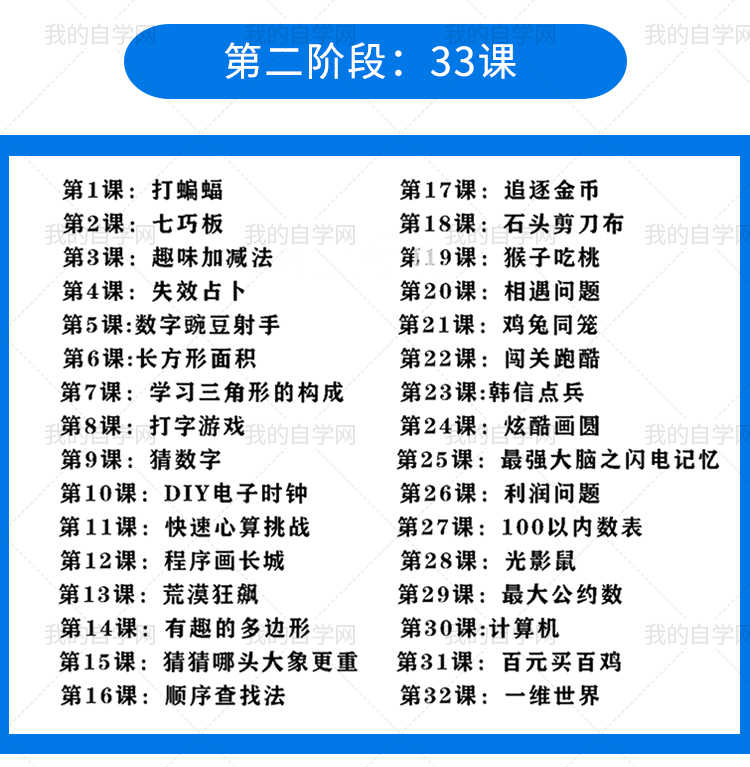 python少儿编程视频教程自学全套入门培训课儿童趣味课scratch3.0