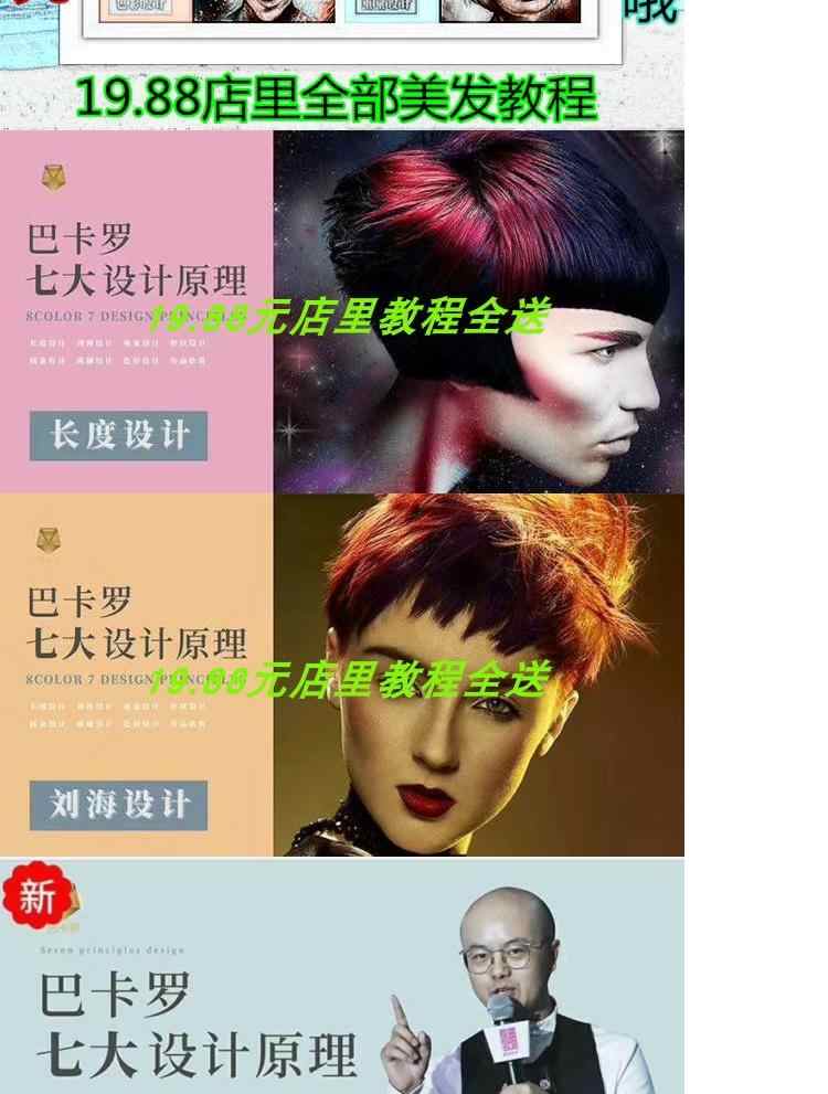 巴卡罗七大设计原理杨臻风格美学整体形象设计美感美发视频教程