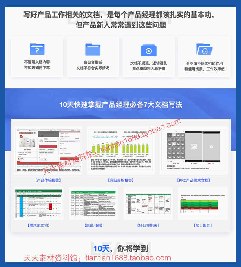 起点学院10天掌握产品经理必备7大文档视频教程带文档模板起点