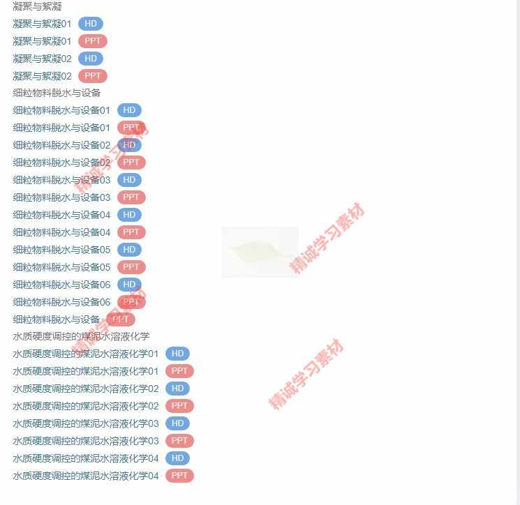 中国矿大 谢广元 矿物加工学选矿学 PPT教学课件 视频教程讲解