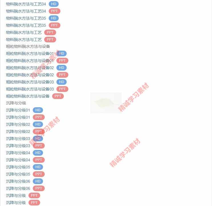 中国矿大 谢广元 矿物加工学选矿学 PPT教学课件 视频教程讲解
