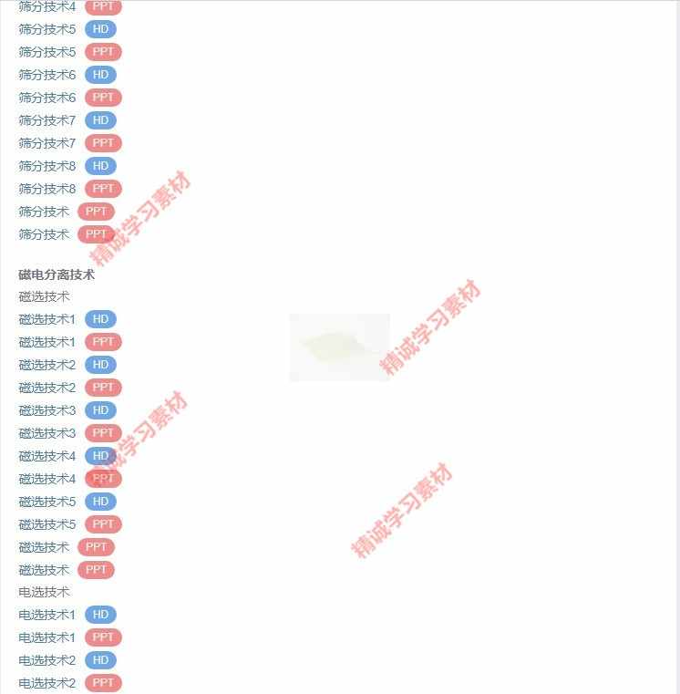 中国矿大 谢广元 矿物加工学选矿学 PPT教学课件 视频教程讲解