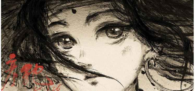 彦弛古风水墨插画课程2021第3期CG水墨班64个视频教程带笔刷素材