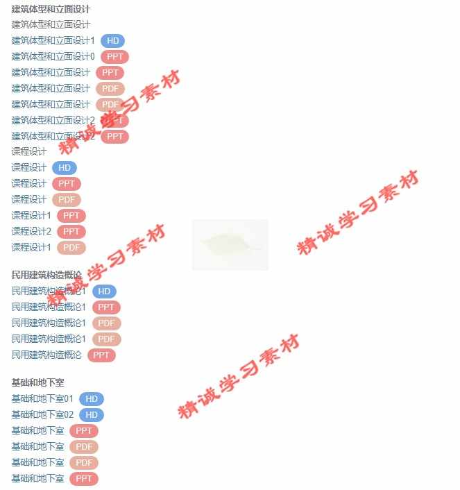 山东建筑大 崔艳秋 房屋建筑学 PPT教学课件视频教程讲解学习资料