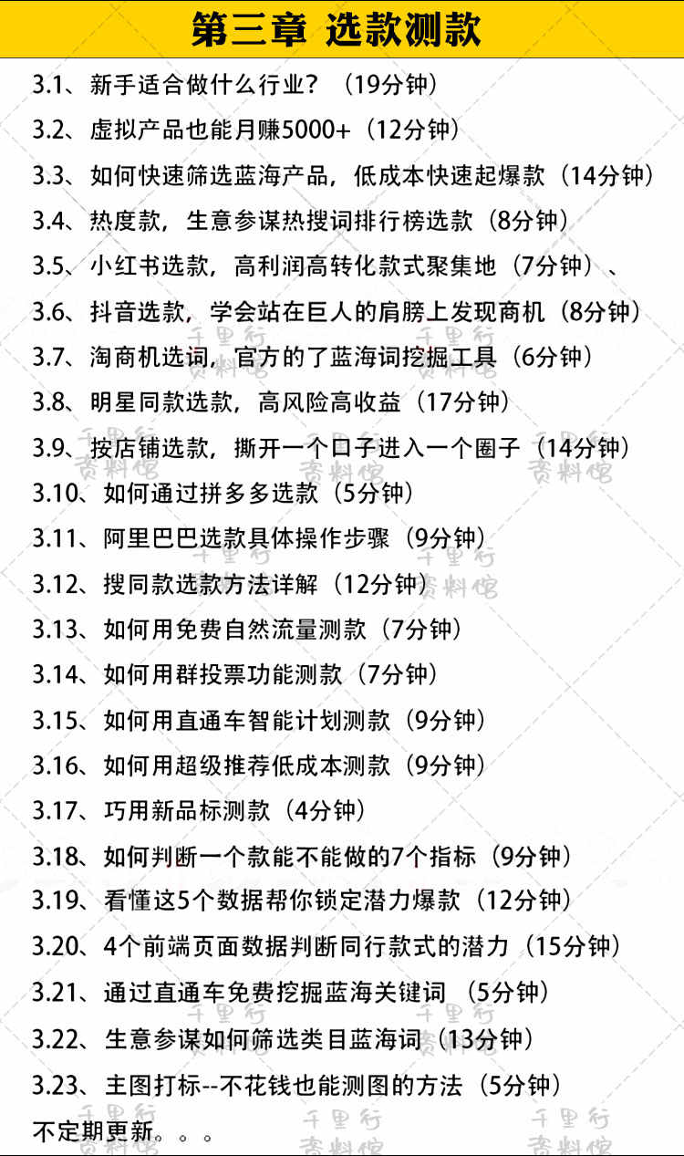 2021年淘宝开店教程视频全套一件代发做网店零基础电商运营培训课
