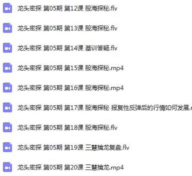 龙头密探34期视频量学教程合集段位课量柱量线擒龙养龙仲展量学堂