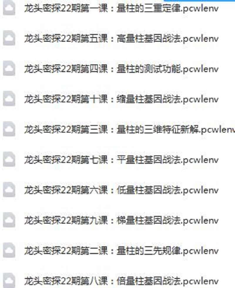 龙头密探34期视频量学教程合集段位课量柱量线擒龙养龙仲展量学堂