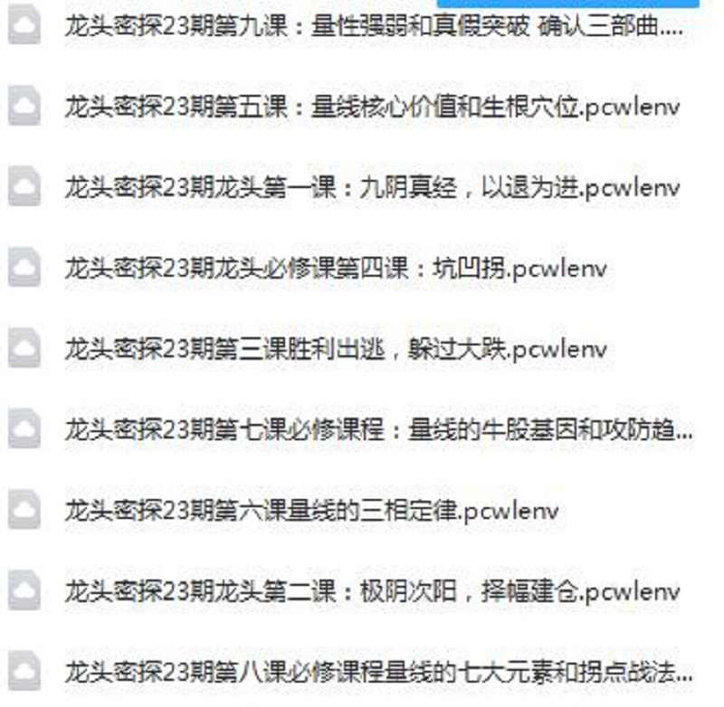 龙头密探34期视频量学教程合集段位课量柱量线擒龙养龙仲展量学堂