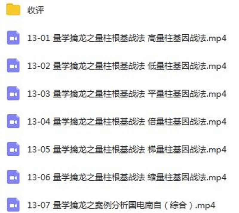 龙头密探34期视频量学教程合集段位课量柱量线擒龙养龙仲展量学堂