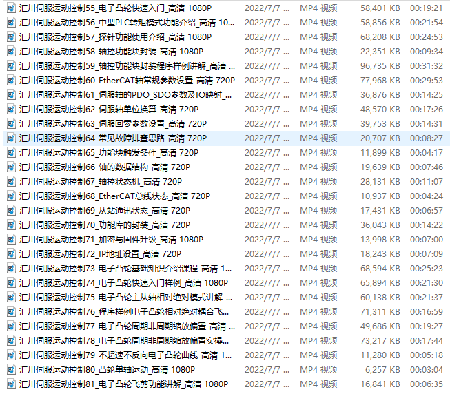 汇川伺服入门到精通视频教程 汇川伺服调试软件使用 赠送PLC教程