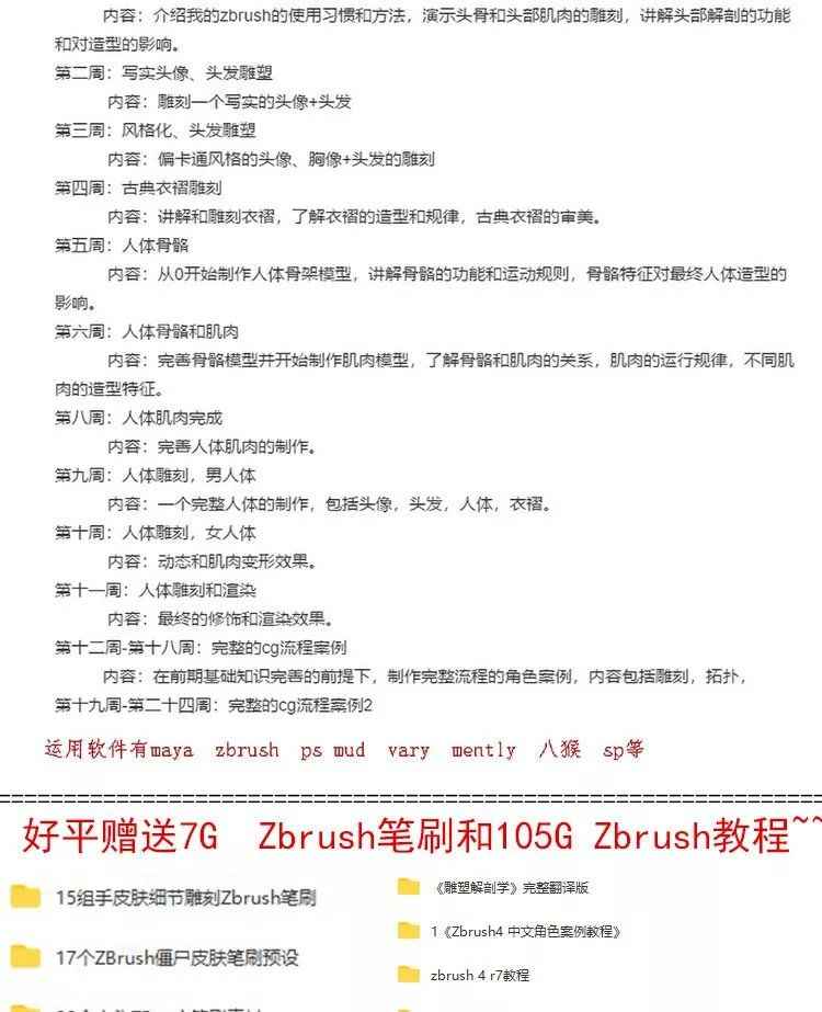 Zbrush教程视频3D游戏建模雕刻ZB模型角色设计制作零基础入门课程