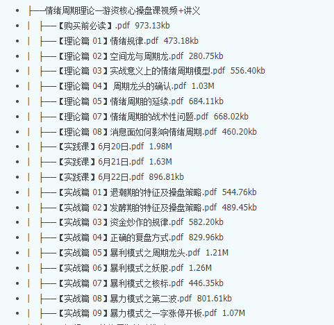 情绪周期理论—游资核心操盘课视频 讲义古或古彧股票教程