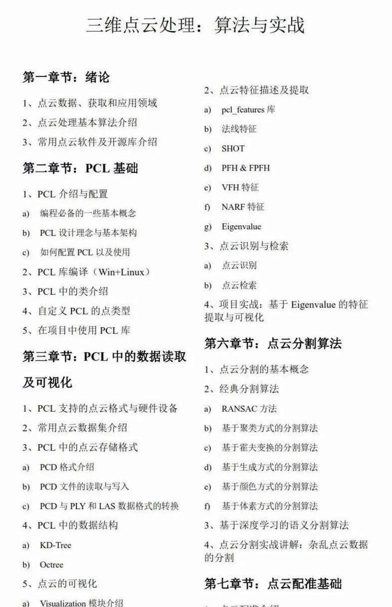 面向工业级实战的点云处理视频课程 视频教程（包答疑更新） - 宋马