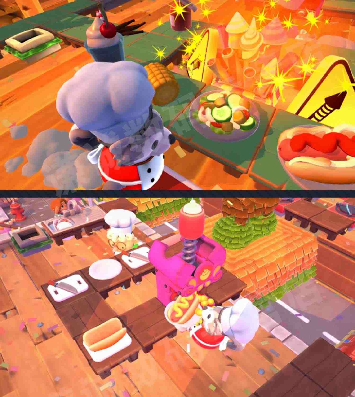 PC中文STEAM正版 Overcooked2 胡闹厨房2 煮糊了2 分手厨房2 国区激活码季票全都好吃