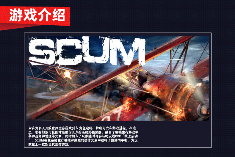 pc中文游戏 人渣 steam SCUM 正版激活码scum 国区/全球激活码cdkey生存联机游戏