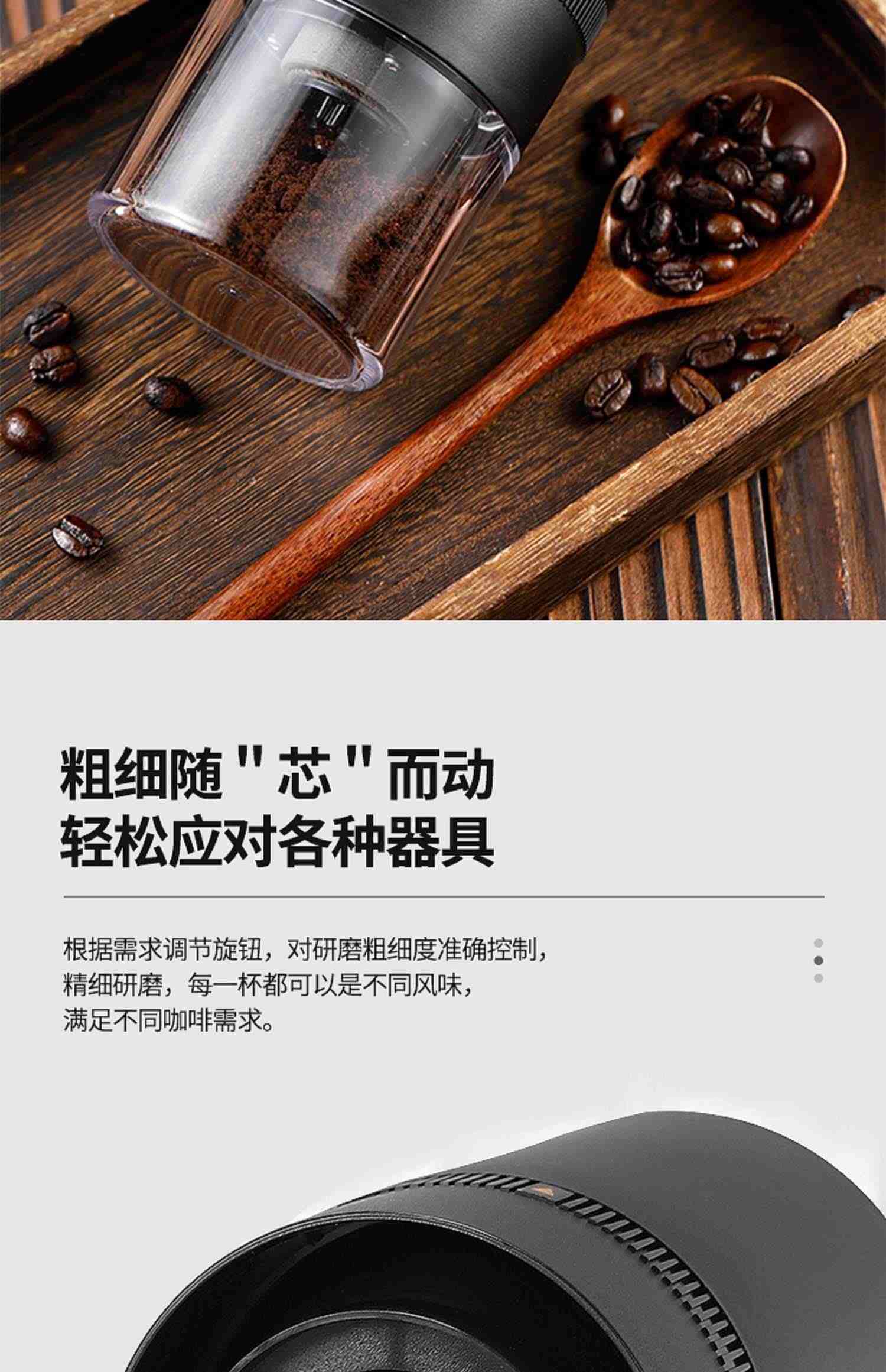 磨豆机咖啡豆研磨机电动家用小型手动磨咖啡豆手摇全自动咖啡机器