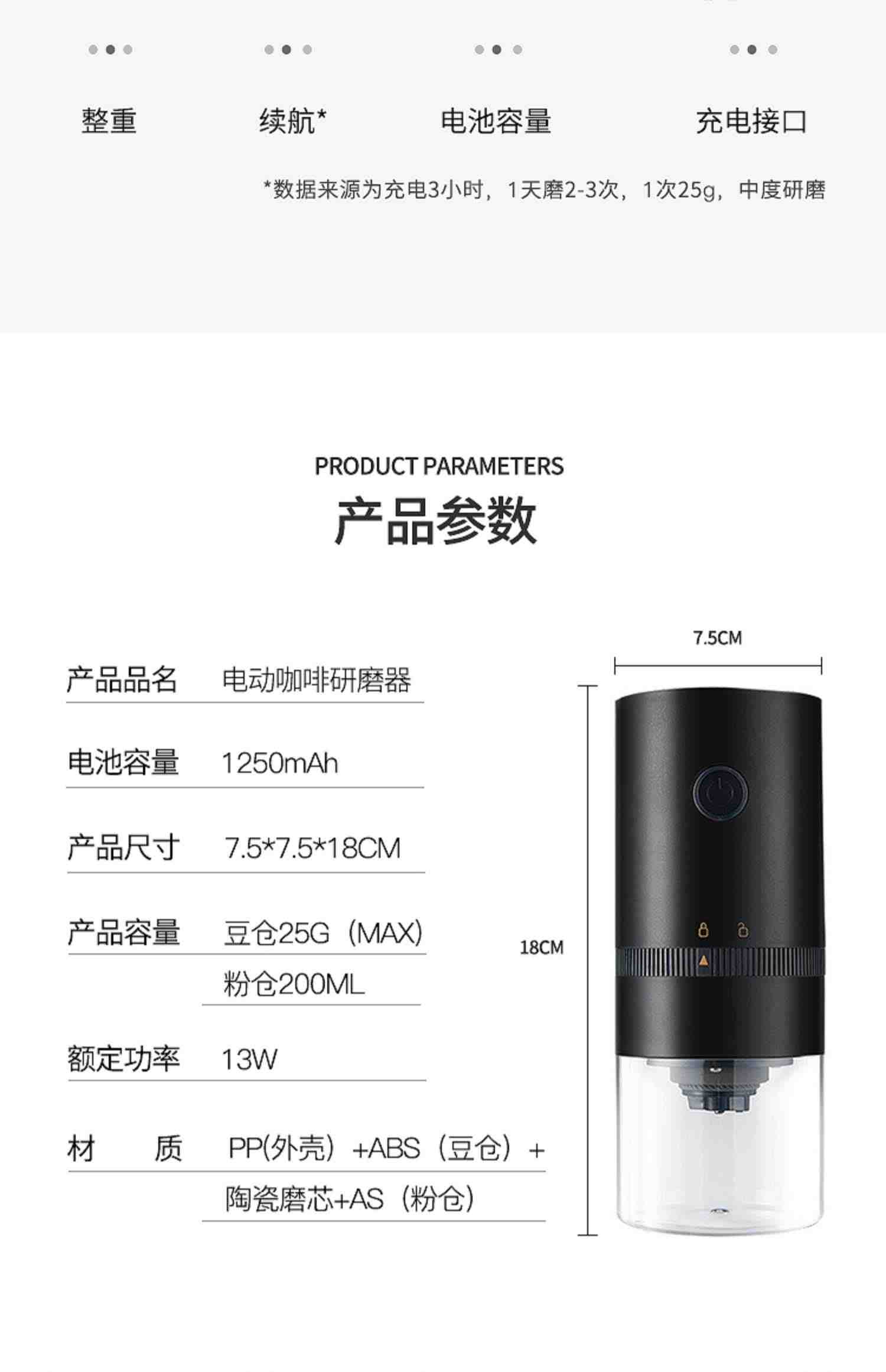 磨豆机咖啡豆研磨机电动家用小型手动磨咖啡豆手摇全自动咖啡机器