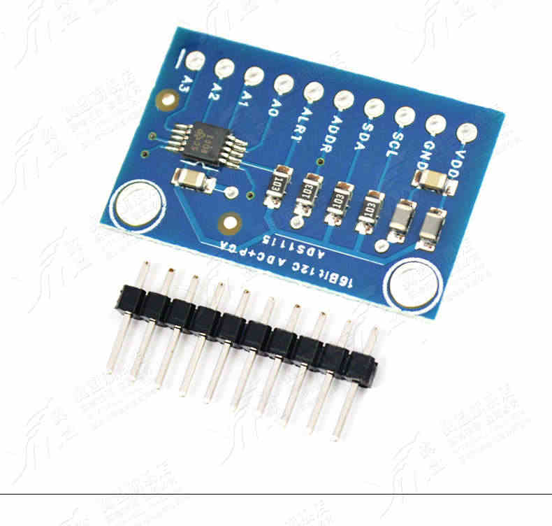 4通道 ADS1115 小型 16位 高精密 模数转换器 通道 开发板模块