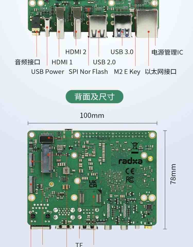 ROCK 5B 开发板 RK3588 芯片 ROCK5 rockpi 高性能8核 开发板 RAM