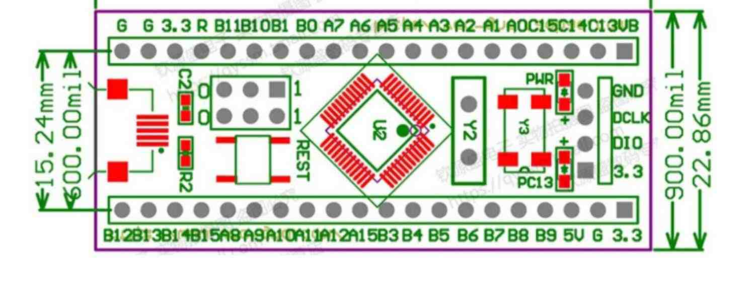 STM32F103C8T6小系统板核心板学习入门培训课程套件 STM32开发板