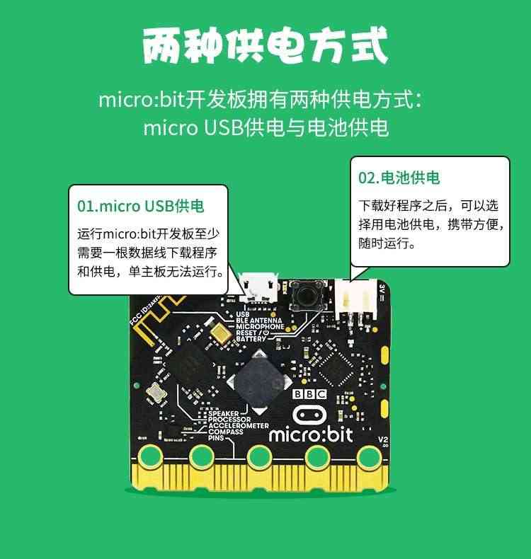 适用microbit开发板micro:bit中小学Python图形化编程入门V2.0套