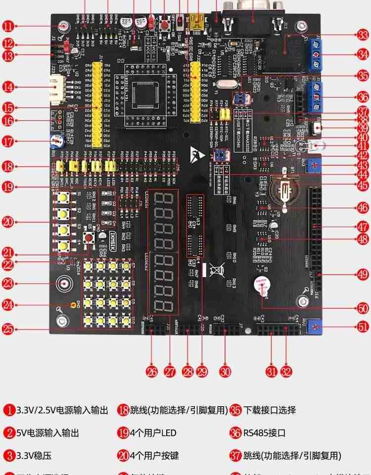 适用艾克姆 STC8A8K64S4A12开发板  51系统板 STC8学习板 大赛 物