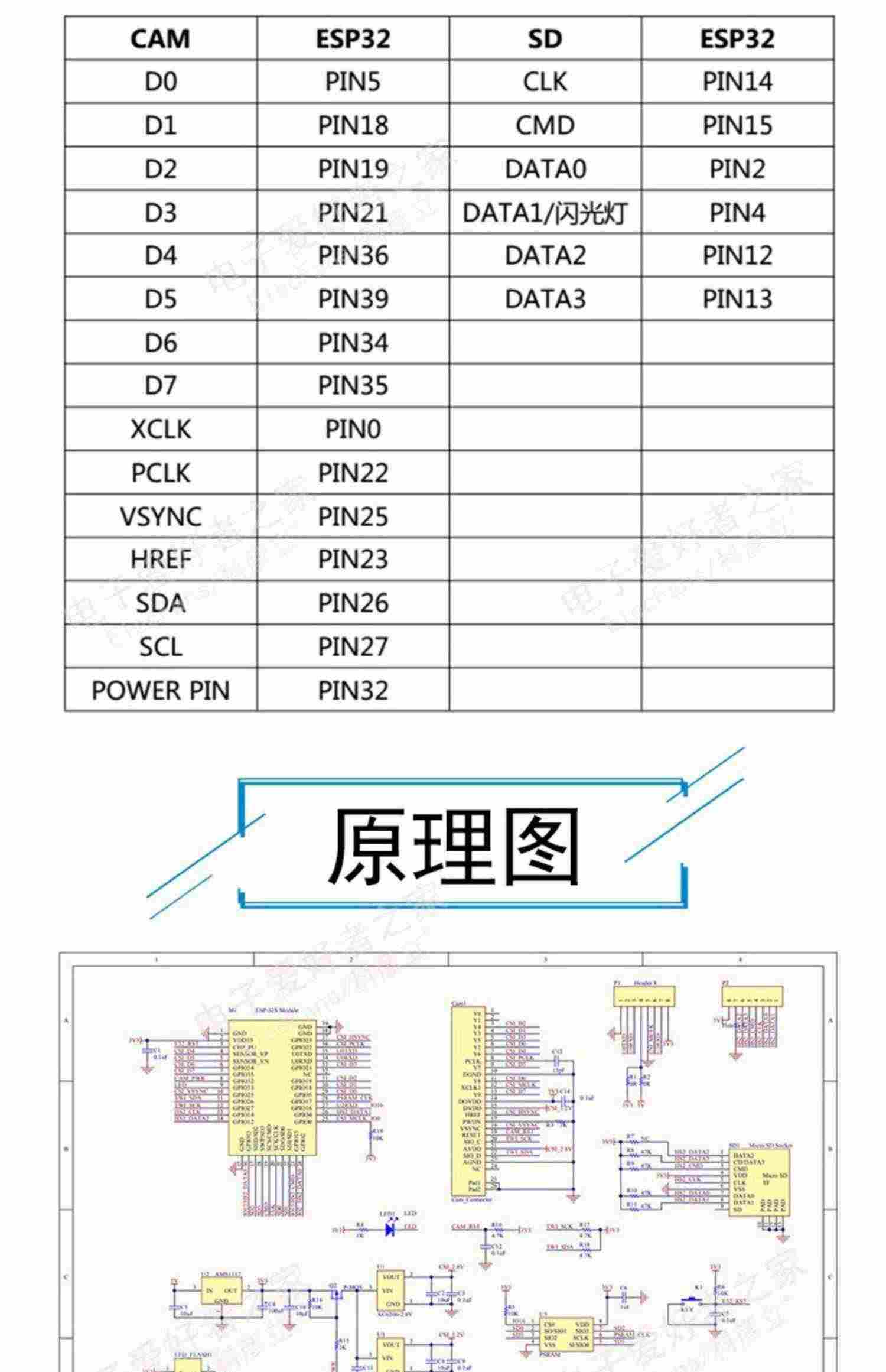 适用ESP32-CAM-MB 串口转WIFI+蓝牙开发板模块物联网 带OV2640摄