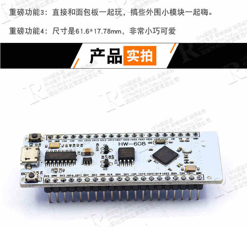 Risym ESP32开发板AI RISC合体 顶配16M蓝牙WIFI双核一体化模块