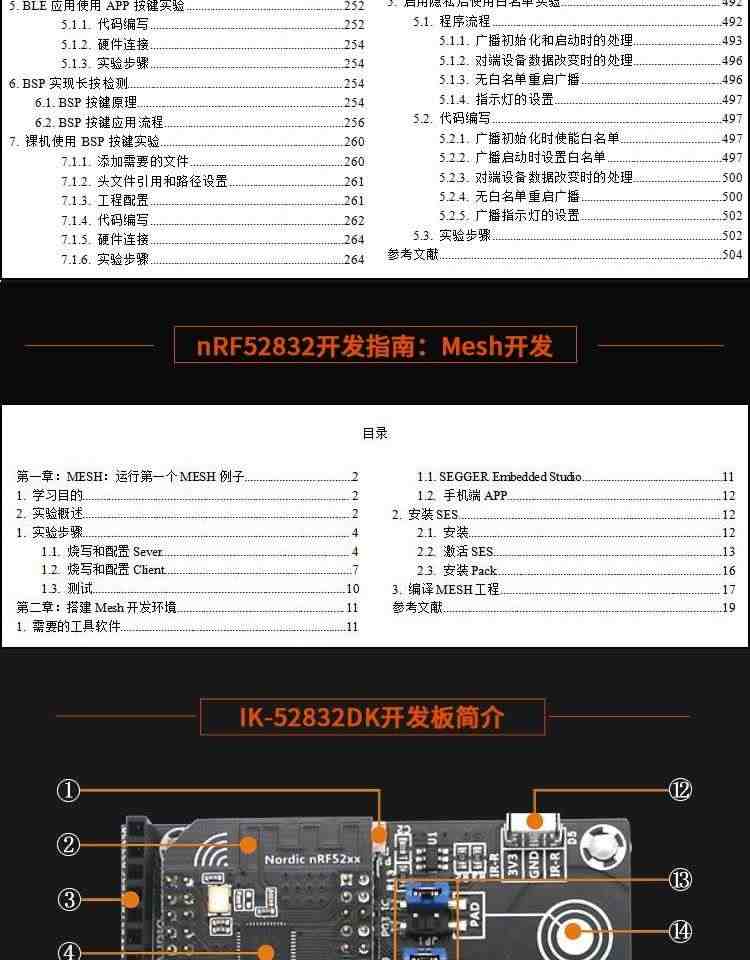 适用nRF52832开发板 nRF52DK 蓝牙5.0BLE Mesh组网ANT NFC 2.4G多